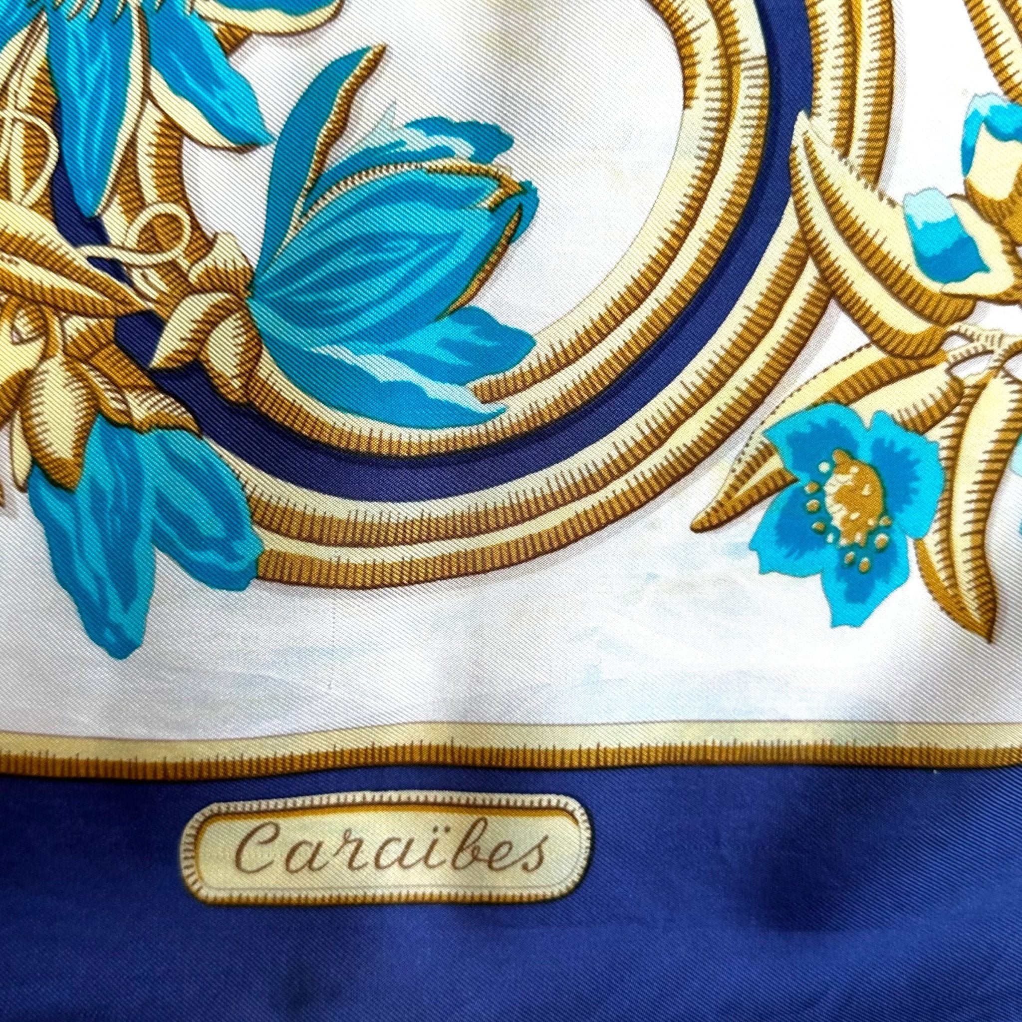 Caraïbes - FOULARD HERMES 90 cm - Carré Society