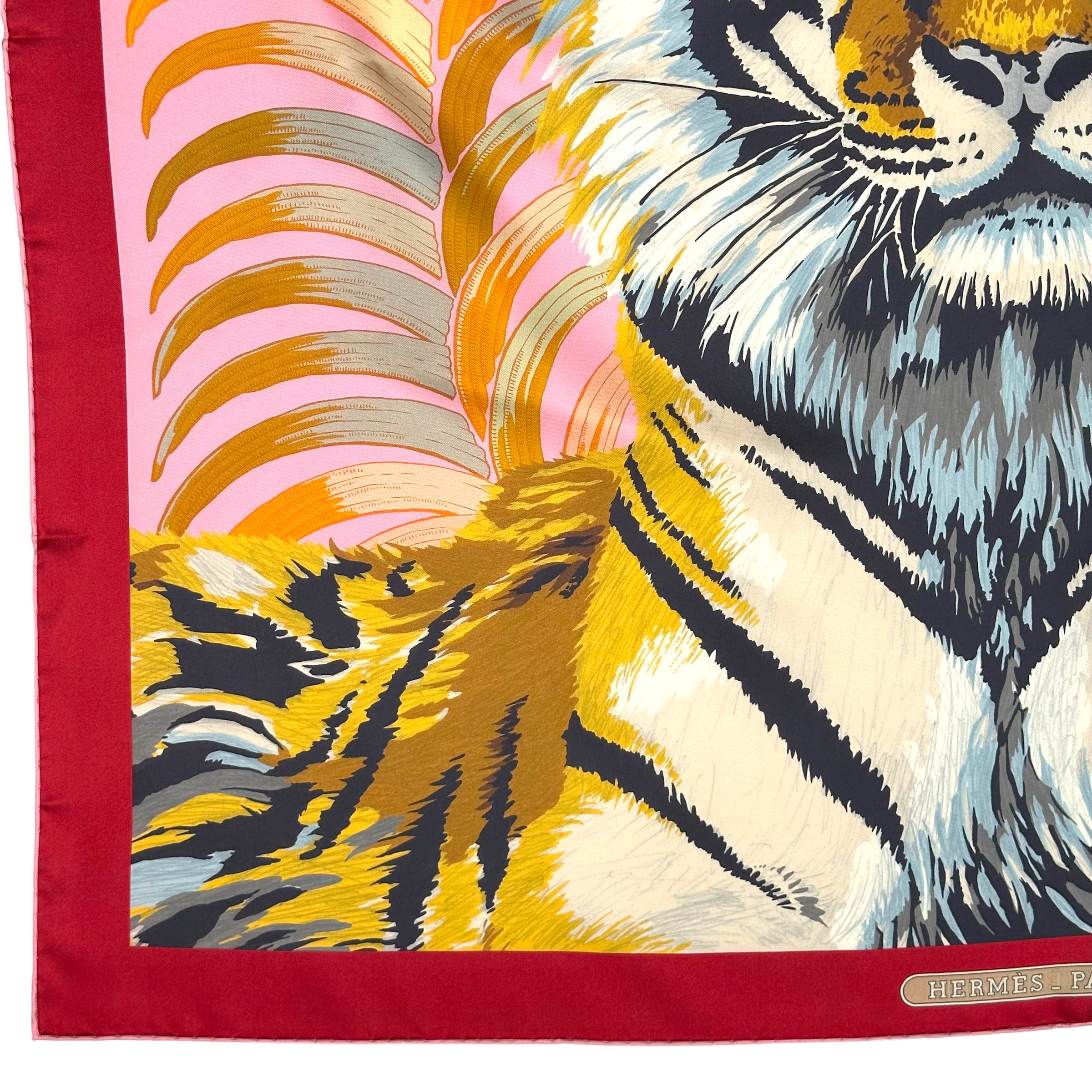 Royal Tiger - HERMES SCARF 90 cm - DOUBLE-SIDED