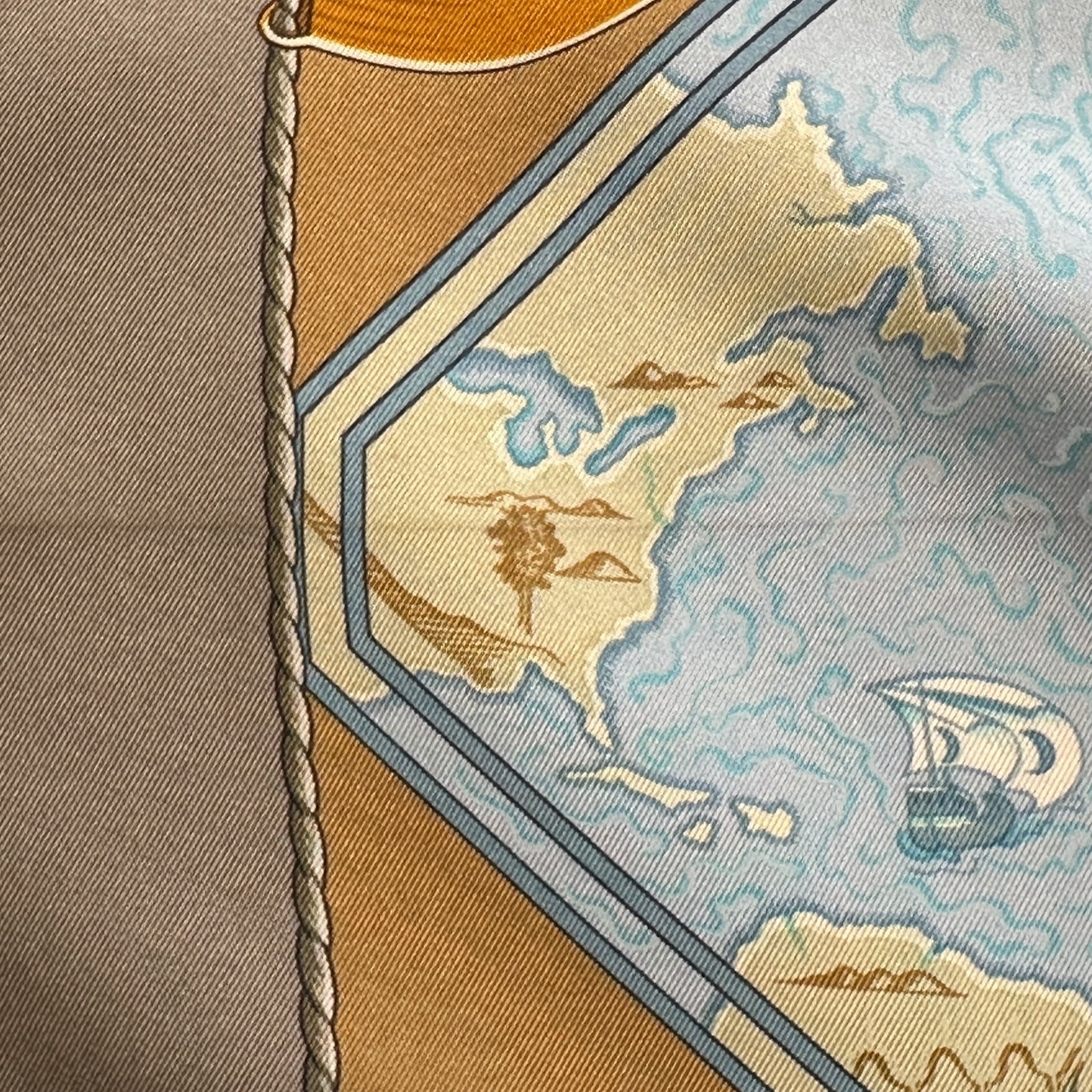 Au-delà des cinq mers - FOULARD HERMES 90CM - Carré Society