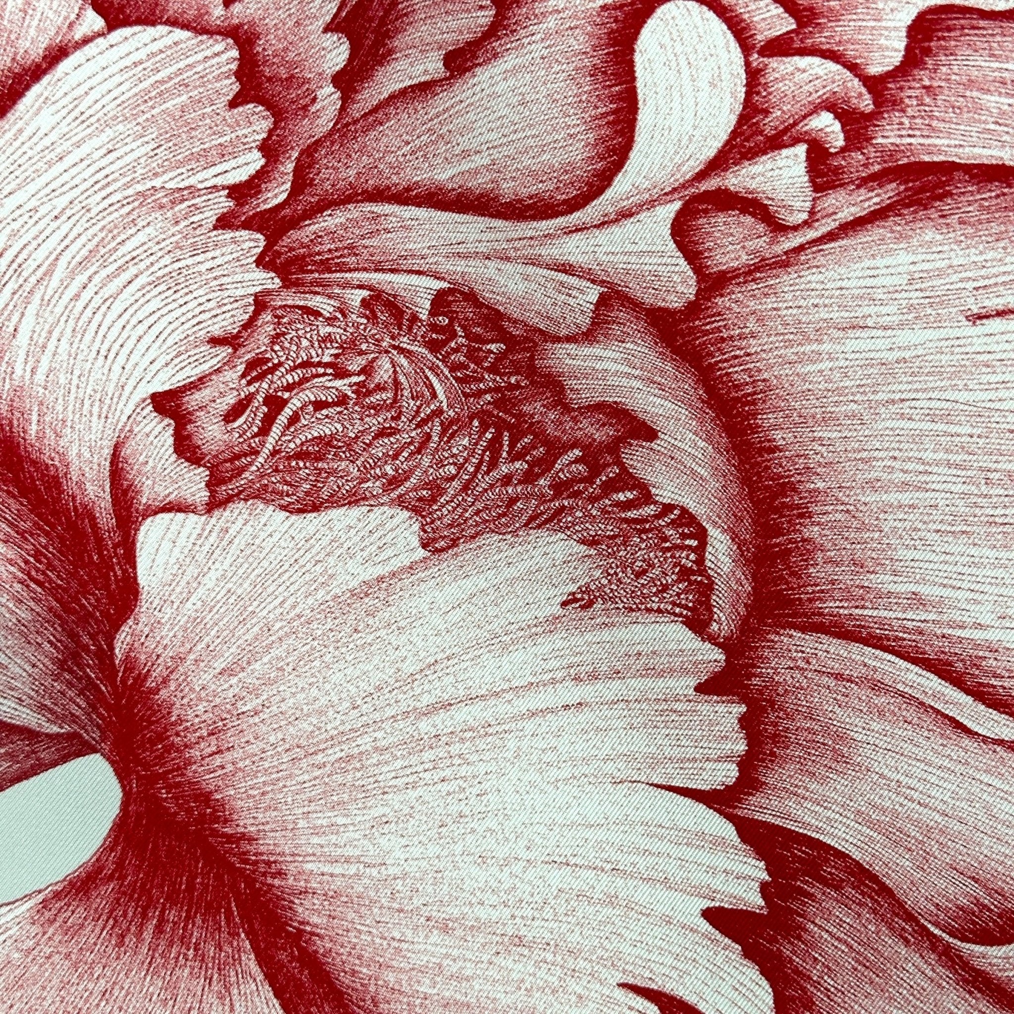 À l'ombre des pivoines - FOULARD HERMES 90 - Carré Society