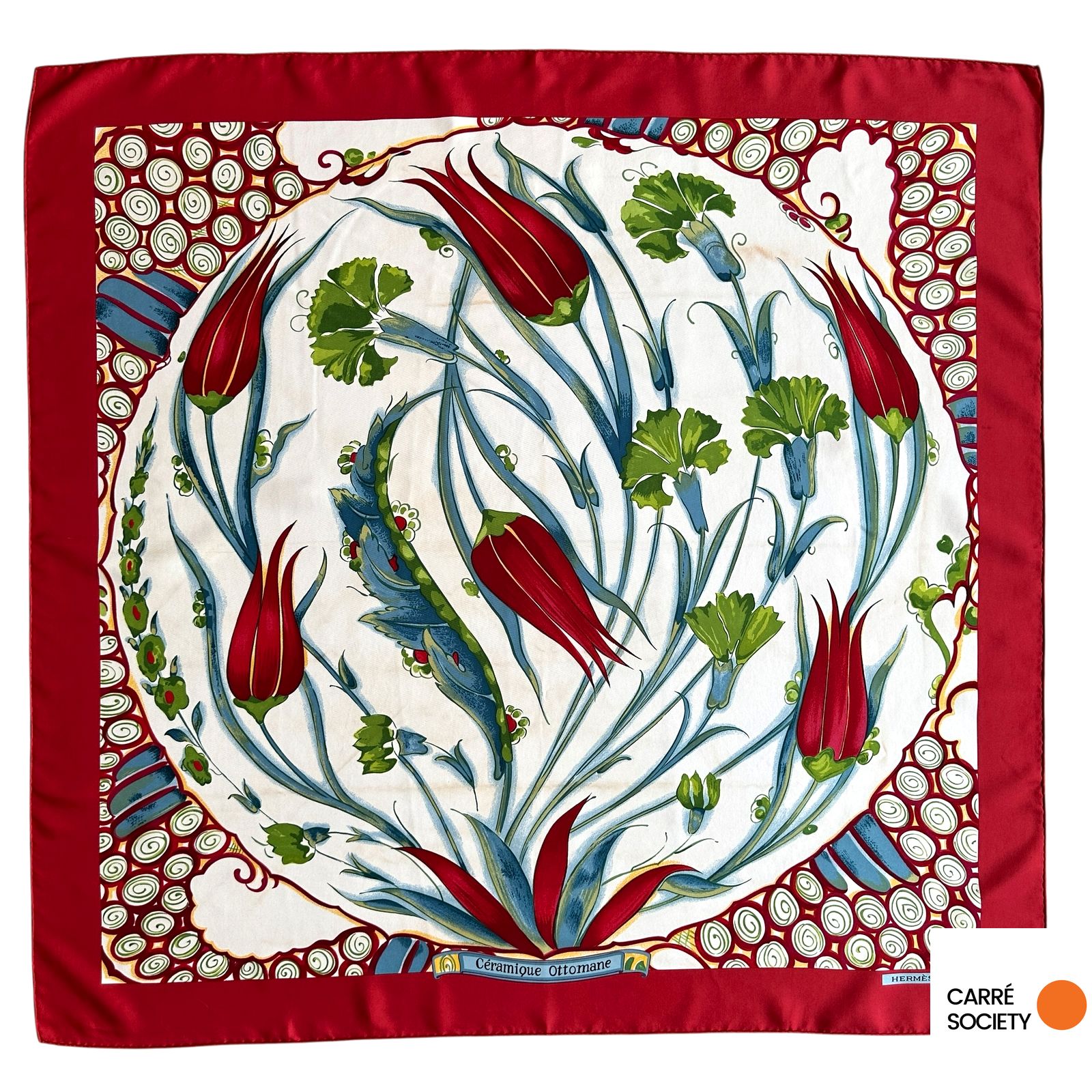Foulard Hermès Céramique Ottomane vu d’ensemble
