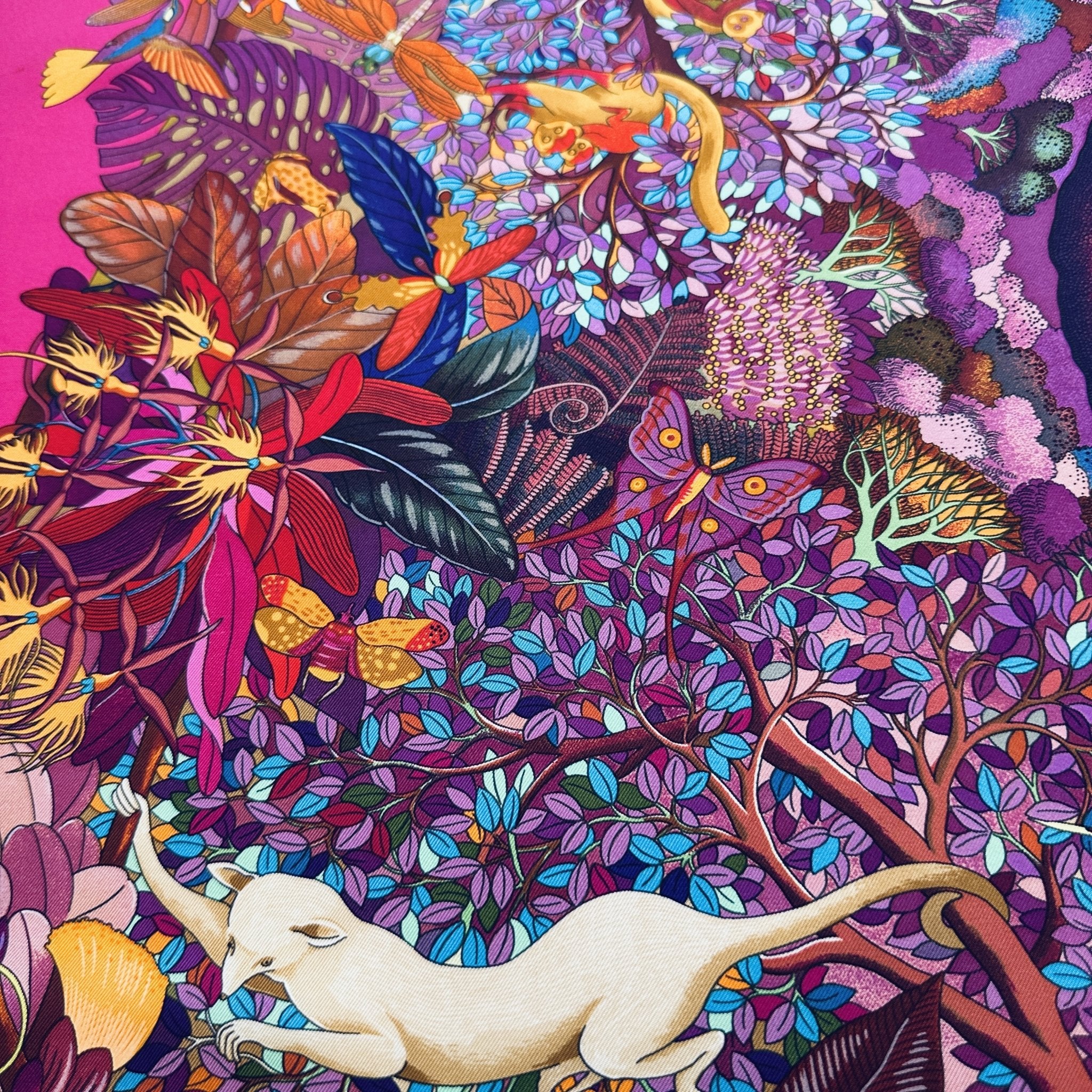 foulard carre hermes au coeur de la vie rose