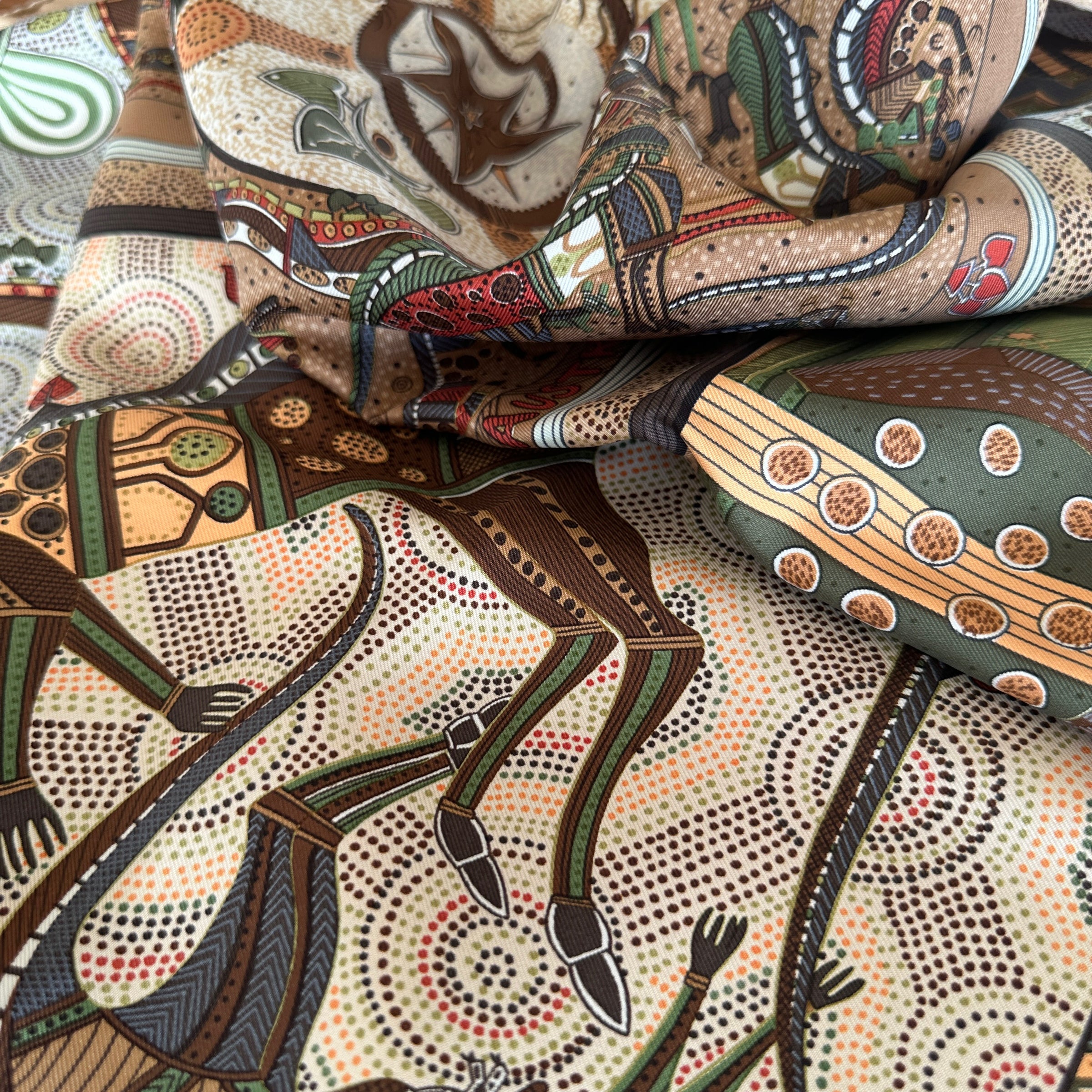 Rêve d'Australie - FOULARD HERMES 90CM