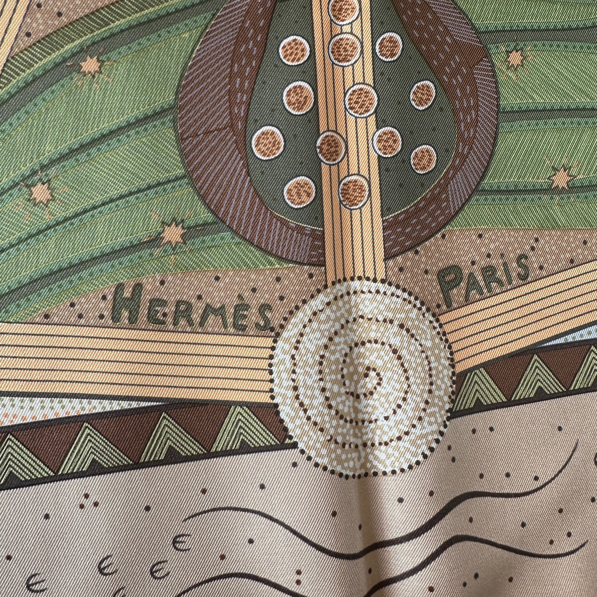 Rêve d'Australie - FOULARD HERMES 90CM