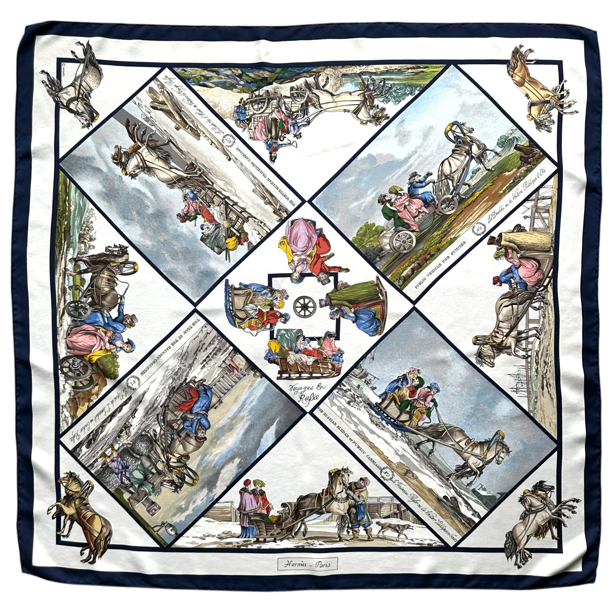 Hermès scarf, Travels in Russia – Loïc Dubigeon 1983